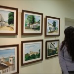 Cidades históricas mineiras são retratadas pelo artista.