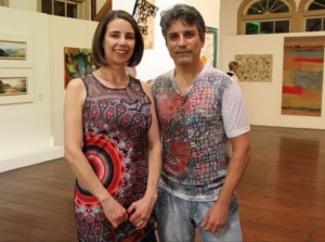 Marcello Fernandes Martins prestigia o evento ao lado da Supervisora das Mostras, Iêda Loureiro.