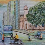 Releitura por Graça Melo da obra "Bons tempos" do Artista Plástico Rogério de Deus (arame, textura e acrílica s/tela).