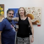 Os Artistas Plásticos André Scaramuze e Rachel Gouvêa.
