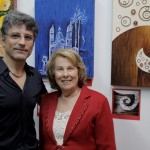 Marcello Fernandes (Michellangello Art Gallery) e conceituada Artista Plástica Adélia Sena.