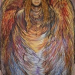 Obra "Guardião" Técnica mista (100 x 140).