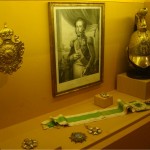 Faixa da Imperial Ordem de Pedro I, Fundador do Império do Brasil. Séc XIX. Fita Gorgorão (Museu Mariano Procópio - Juiz de Fora).