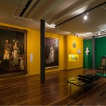 Ao fundo a esquerda, pintura de Simplício de Sá. Pedro I e Imperatriz Leopoldina. Óleo S/tela.
